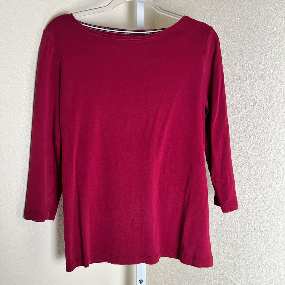 Talbots Rich Red 3/4Sleeve Top